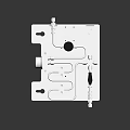 Modern universal coupling metal device universal joint link coupler coupling 3d model