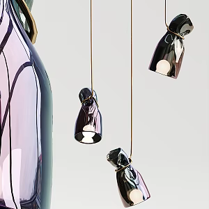 modern chandelier black chandelier 3d model