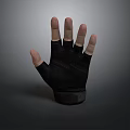 Black Fingerless Fitness Gloves For Workout Grip And Daily Use