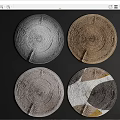 Modern Round Carpet 3d model