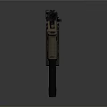 Tactical Modern Weapon With Black And Tan Design Folding Stock And Rail System