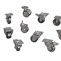Sturdy Metal Casters With Various Wheel Designs And Locking Brake Features