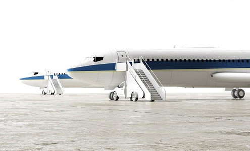 modern aircraft 3d model