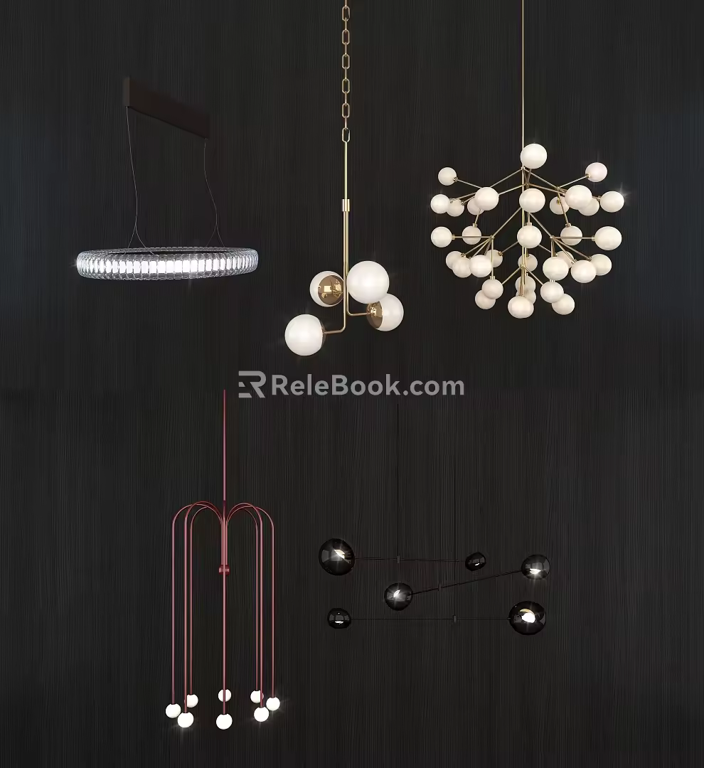 Pendant lamp combination 3d model