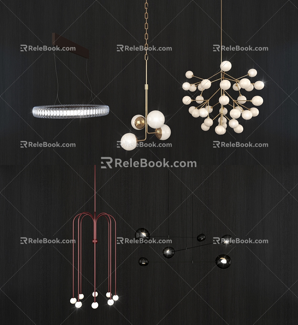 Pendant lamp combination 3d model