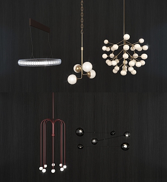 Pendant lamp combination 3d model