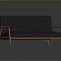 Stylish Multi-seat Sofa Featuring Gray Tufted Upholstery Wooden Armrests And Legs