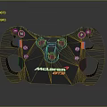 McLaren P1 Carbon Fiber Racing Steering Wheel With Buttons And Display Screen
