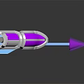 Decorative Purple And White Bow With Blue Purple Arrow On Black Background