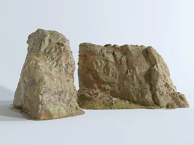 Modern stone stone rockery 3d model