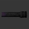 Gray Cylindrical Military Weapon Component Featuring Metal Structural Details In Isolated