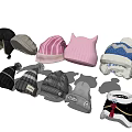 Modern Hat Wool Hat 3d model