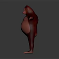 Monkey Standing Pose With Arms Outstretched 3D Model Digital Rendering