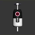 Handheld Computer Device With Red Digital Display Control Buttons And Silver Black Finish