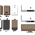 Various Styles Wall Mounted Electric Water Heaters In Gold White Black Colors