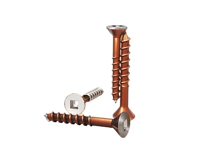 High Quality Copper Screws Hardware Tools With Various Sizes And Thread Designs 3d model