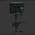 Vintage Green Industrial Drill Press Furniture Two Units With Metal Base