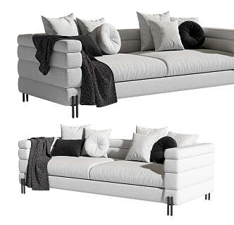 Modern Minotti double sofa 3d model