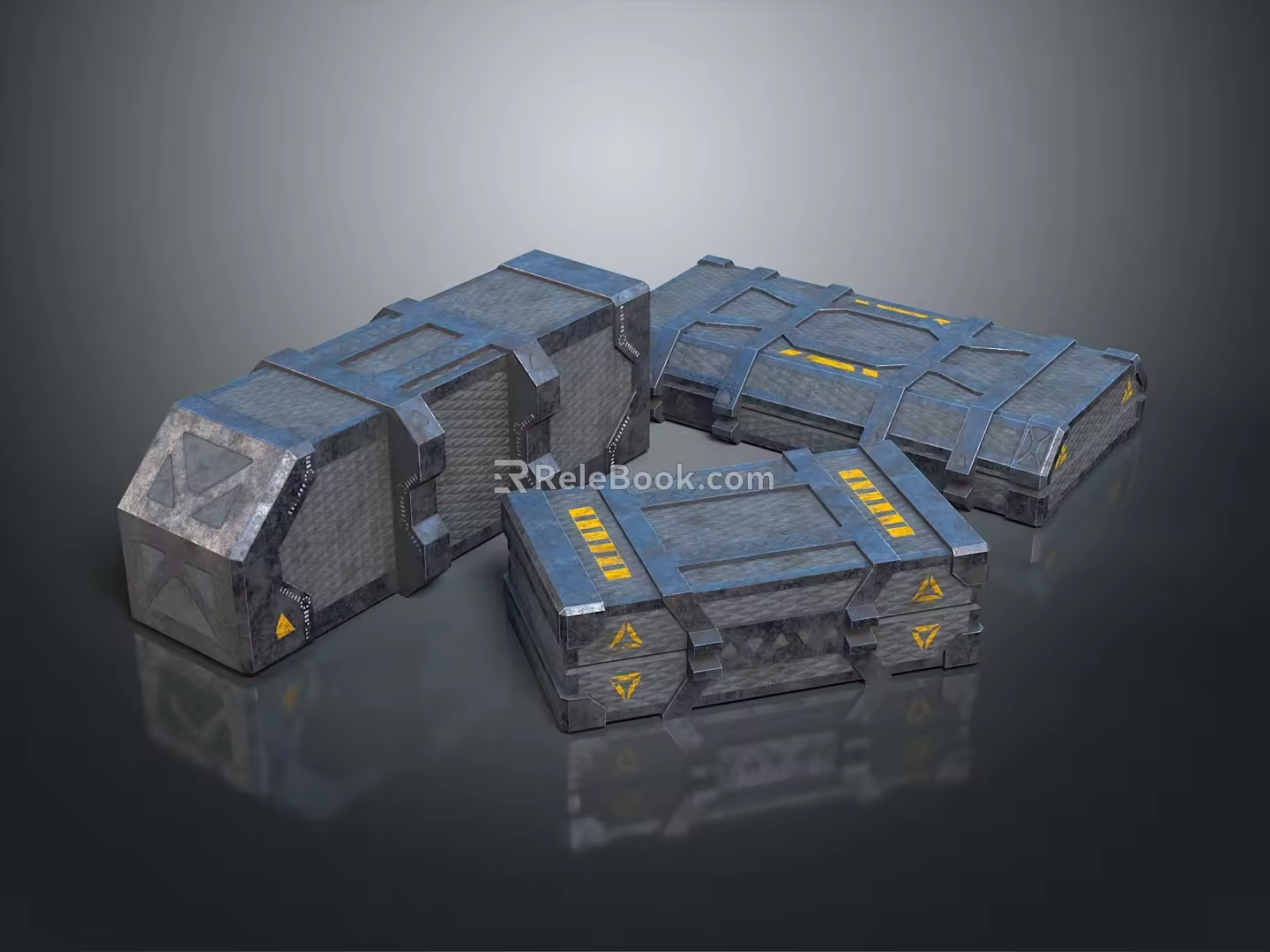 ammunition box sci-fi box sci-fi ammunition box arms box 3d model