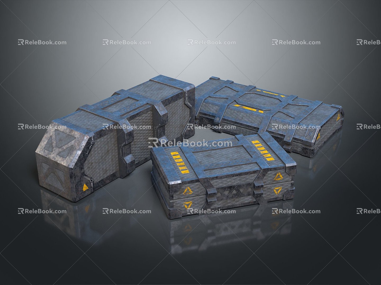 ammunition box sci-fi box sci-fi ammunition box arms box 3d model