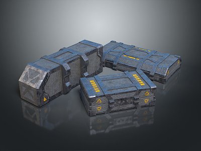 ammunition box sci-fi box sci-fi ammunition box arms box 3d model