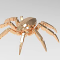 Golden Spider Shaped Metallic Decorative Ornament Set For Modern Home Decor