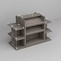 Wood Red Wine and White Wine Nakajima Multi-layer Oblique Display Shelf 3d model
