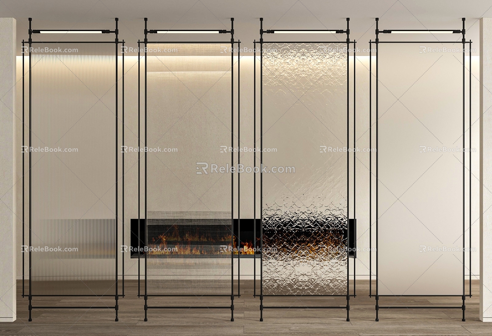 Glass partition 3d model