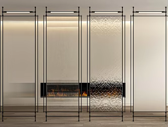Glass partition 3d model