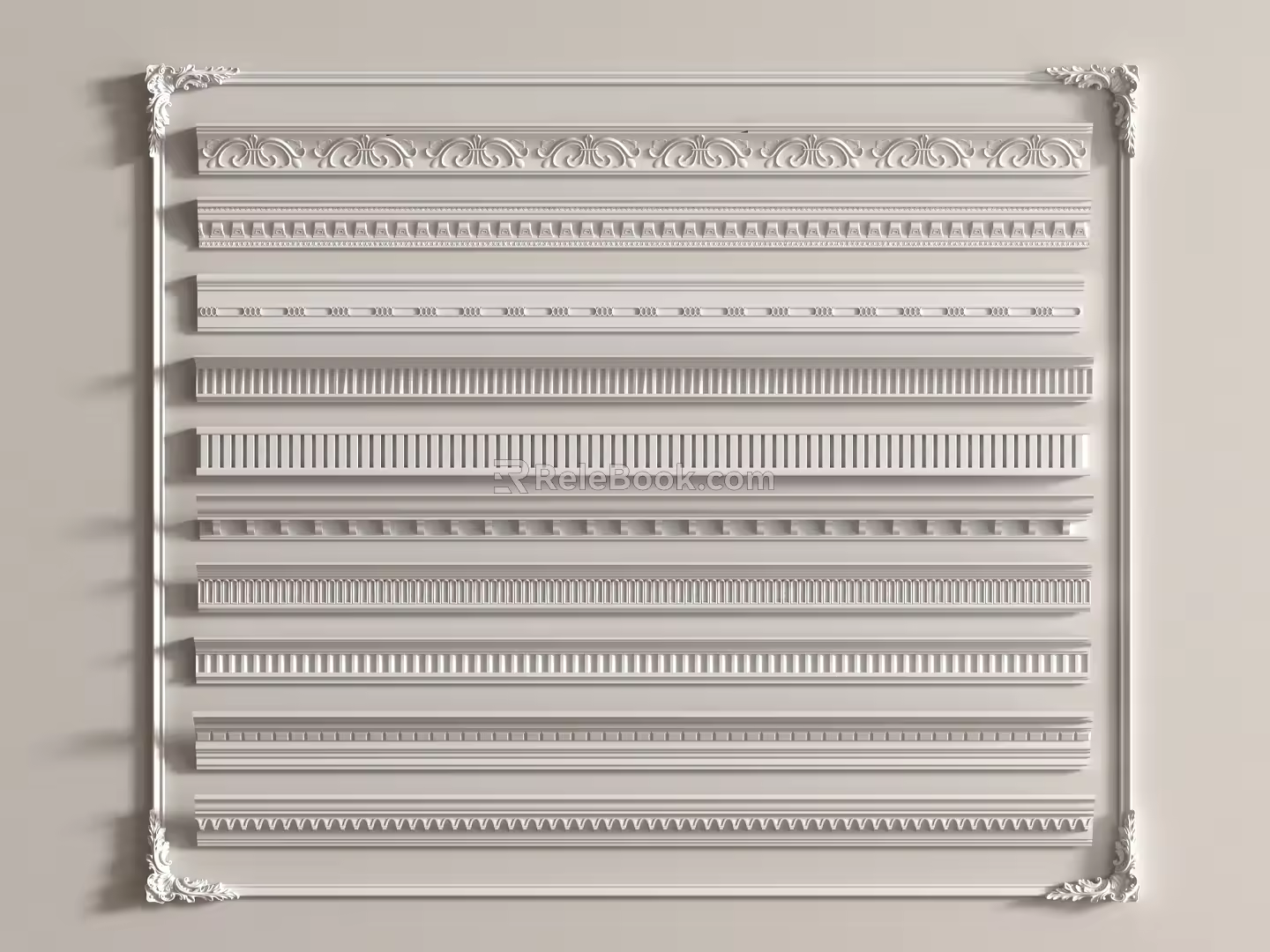 French line plaster line 3d model