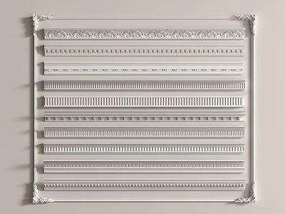 French line plaster line 3d model