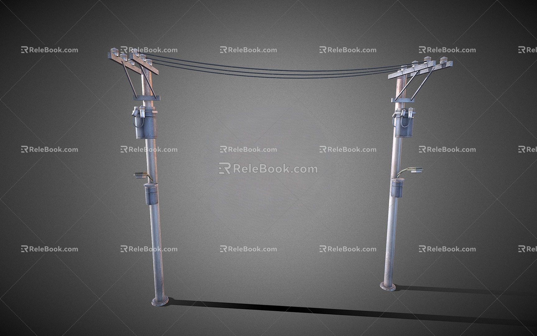 modern telegraph pole 3d model