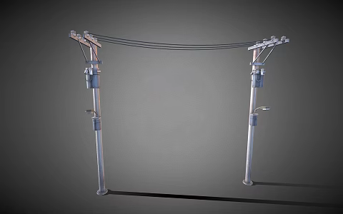 modern telegraph pole 3d model