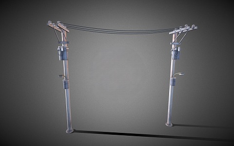 modern telegraph pole 3d model