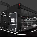Modern High Tech Interior Space With Storage Racks Workbench And Material Labels