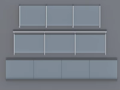 Railing Fence Guardrail Handrail Fence Glass Railing 3d model