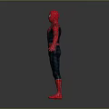 Spider Man 3D Model In Red And Black Suit With Spider Web Pattern