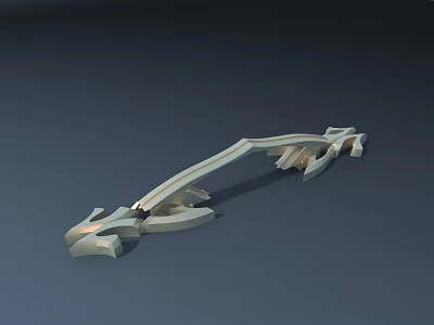 3D Rendered White Curved Bridge Model With Multiple Support Sections On Gray Background 3d model