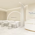 Elegant Cream Tone Beauty Salon Interior Design With Cozy Guest Lounge And Premium Treatment Areas