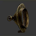 Vintage Brass Circular Door Knocker For Home Decor And Daily Use
