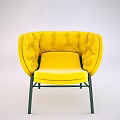 Nordic Single Sofa Simple IKEA Single Sofa Chair 3d model