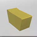 Yellow Upholstered Ottoman With Sleek Modern Design For Living Space