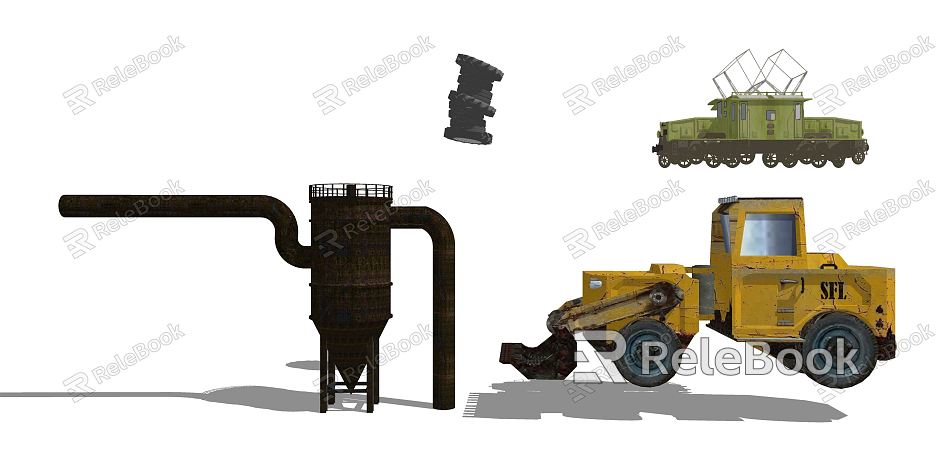 Industrial LOFT bulldozer ornaments model