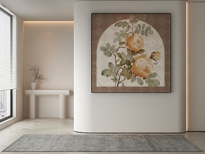 Middle Ancient Style Decorative Painting 3d model