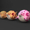 Colorful Animal Shaped Inflatable Decorations With Spotted Patterns Round Bodies And Tails