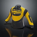 Fashionable Black and Yellow Long Sleeve Shirt With Burger Logo Design