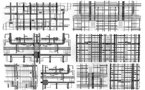modern industrial ceiling air conditioning duct ceiling loft ceiling pipe ceiling 3d model