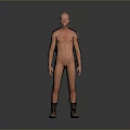 Brave Male Adventurer In Leather Vest Outfit Standing With Mythical Creature