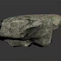 Natural Rock With Green And Brown Surface Texture On Dark Background