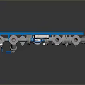 Industrial Equipment With Blue Frame Pipes Valves And Control Panel